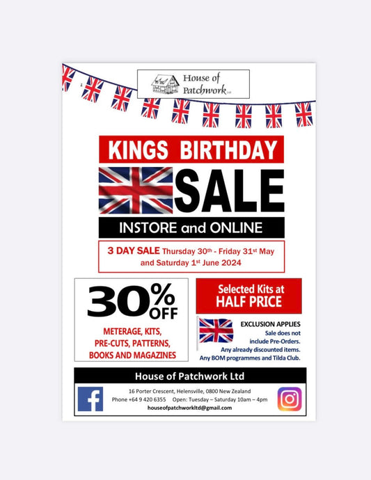 Kings Birthday Sale