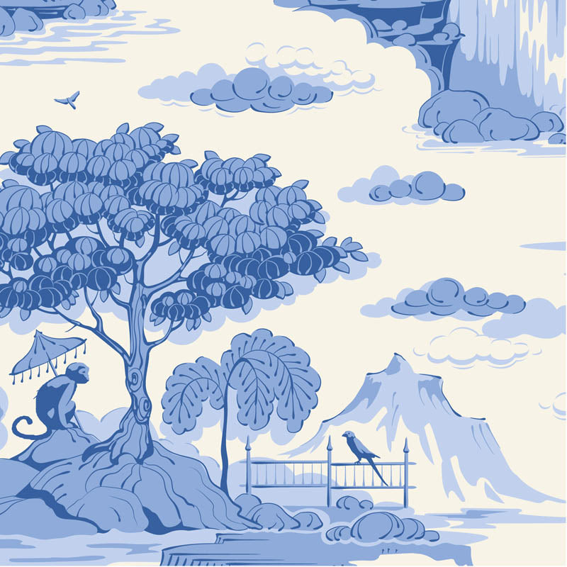 Something Blue - Cottonview-Cream