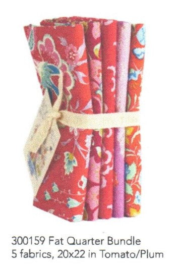 Bloomsville - Fat 1/4 Bundle -  Tomato/Plum