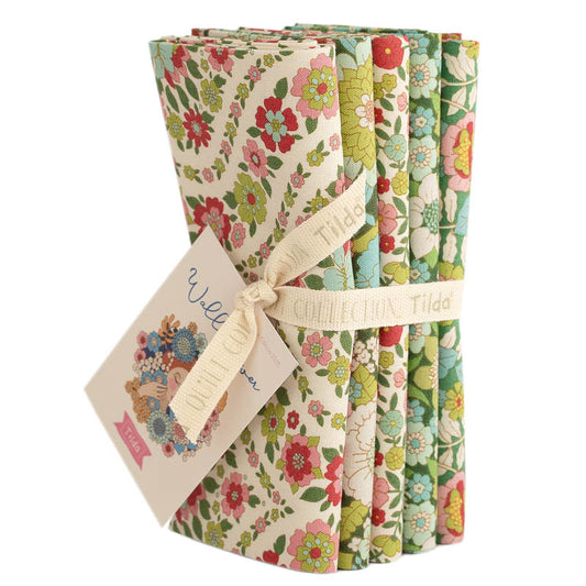 Wall Flower - Fat 1/4 Bundle (5 Fabrics) - Green