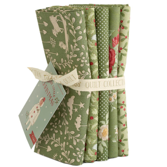 Merry Little Christmas - Fat 1/4 Bundle (5 Fabrics) - Green
