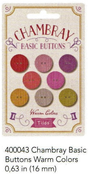 Chambray Basics - Buttons Warm Colours