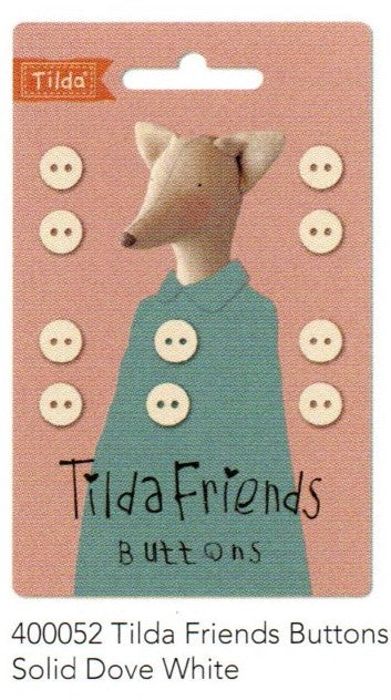 Tilda Friends - Buttons Solid Dove White