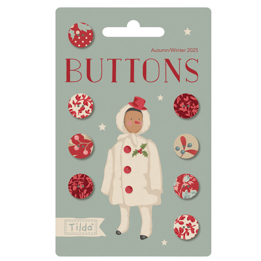 Merry Little Christmas Buttons 12mm