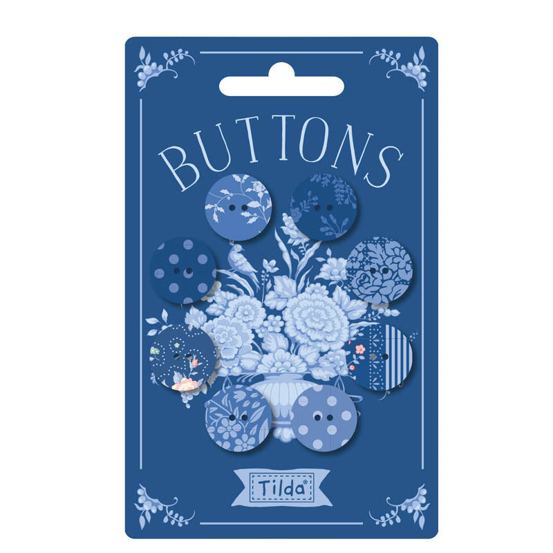 Something Blue - Buttons Dark 16mm/20mm