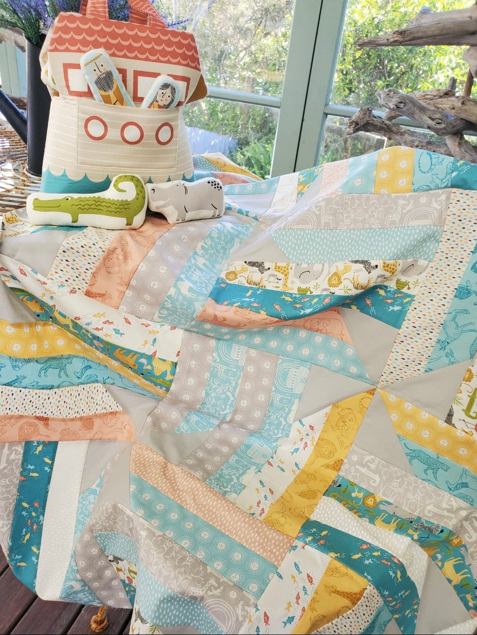 Noah's Ark Jelly Roll Sizzle Quilt Kit