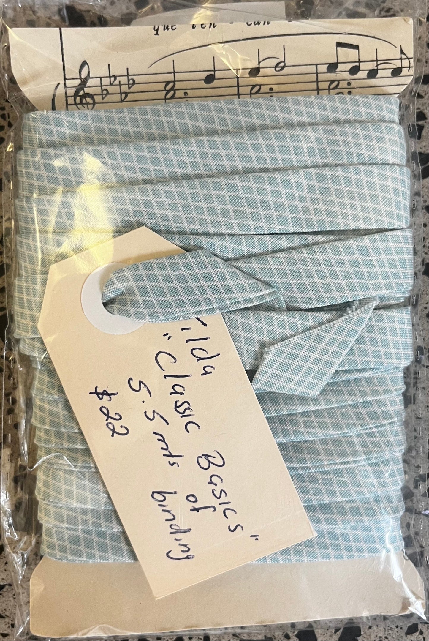 Pre-Made Bias Binding - Tilda Classic Basics Blue check