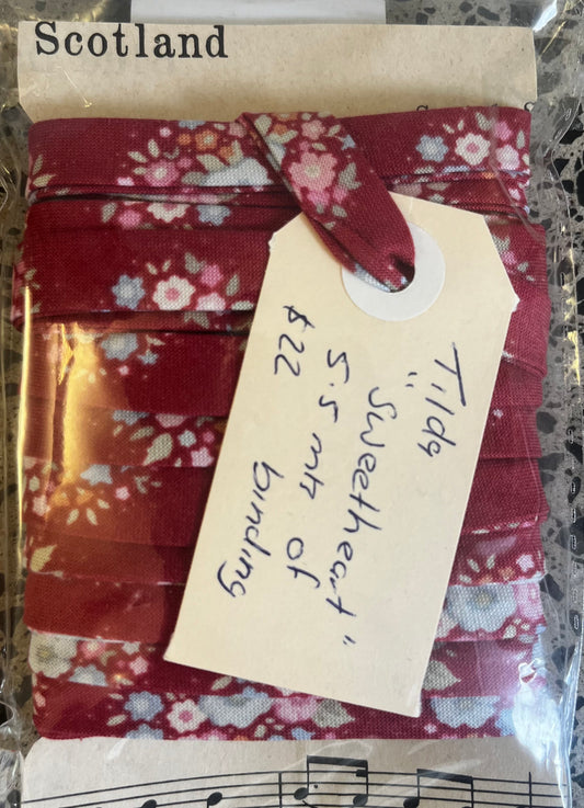 Pre-Made Bias Binding - Tilda Sweetheart Red