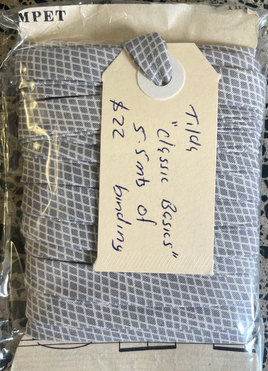 Pre-Made Bias Binding - Tilda Classic Basic Check Grey
