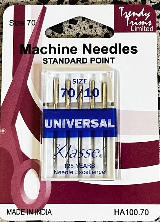 Trendy Trims Machine Needles - Standard Point Size 70/10