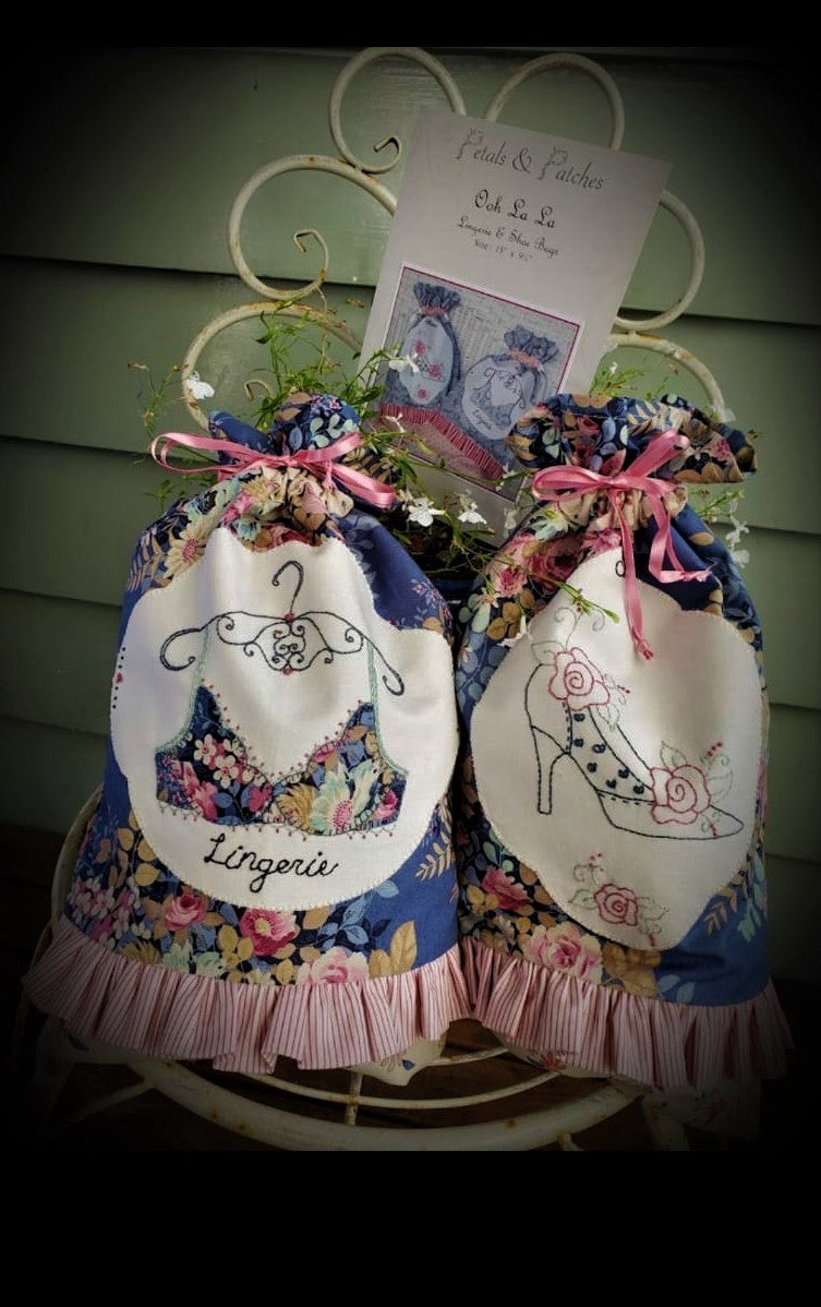 Petals & Patches "Ooh La La" Lingerie & Shoe Bag Kit