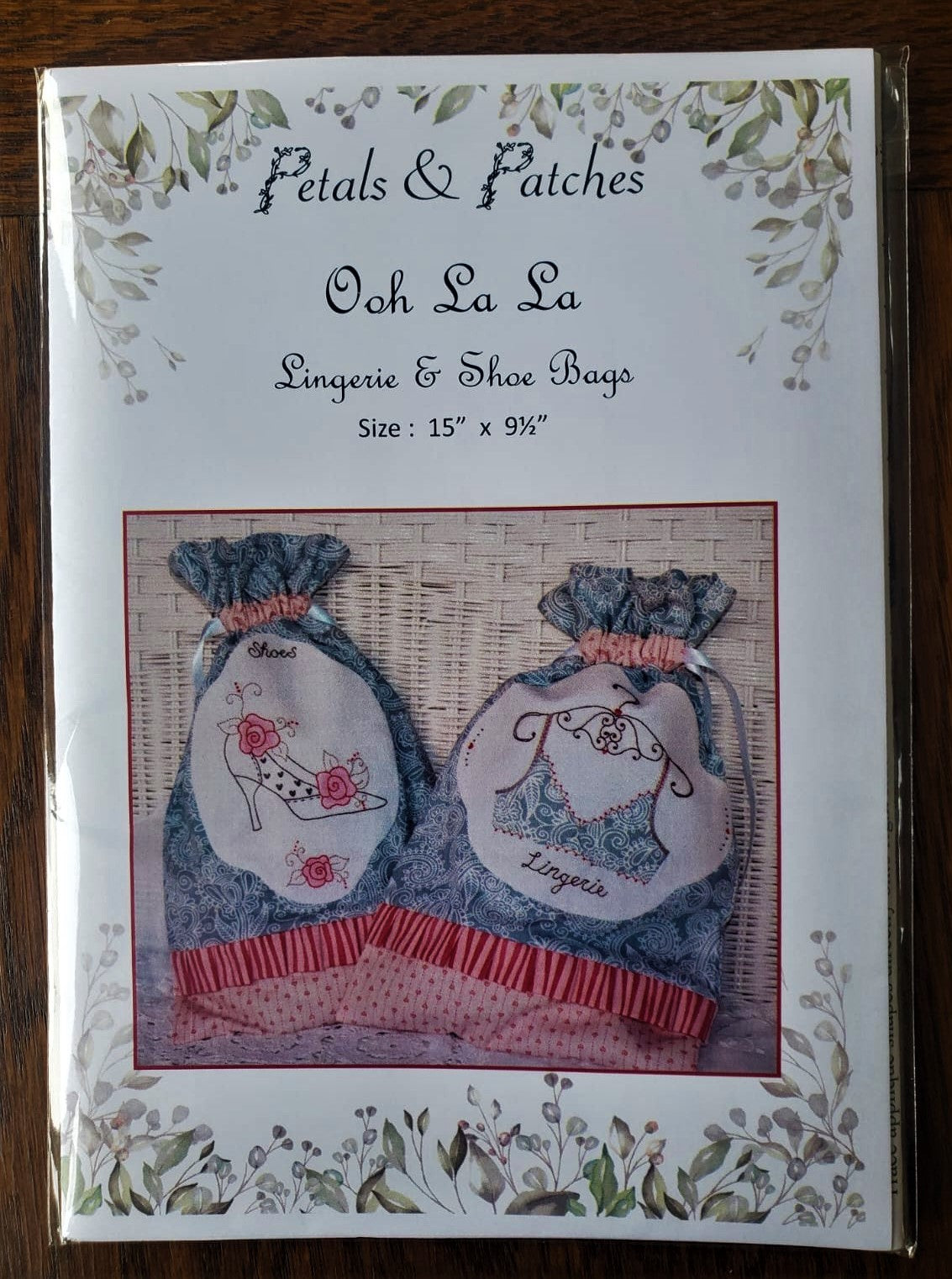 Petals & Patches "Ooh La La" Lingerie & Shoe Bag Kit