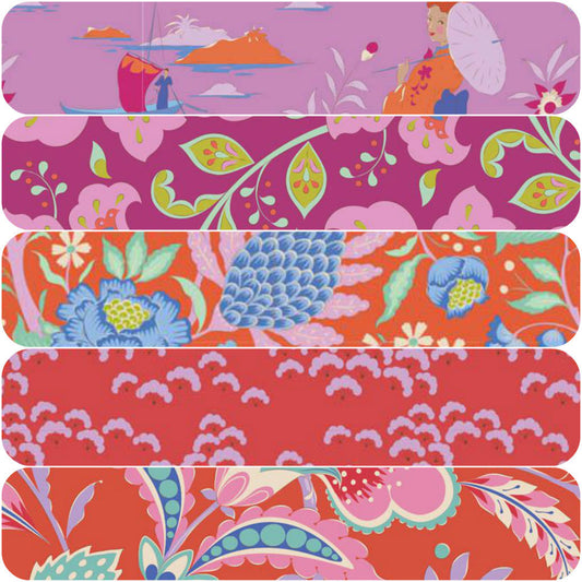 Bloomsville - Fat 1/4 Bundle -  Tomato/Plum