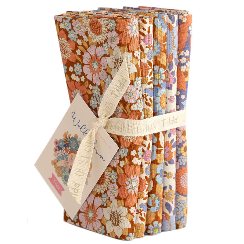 Patchwork Limited Wall Flower - Fat 1/4 Bundle (5 Fabrics) - Caramel – House Of Patchwork ...