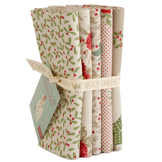 Merry Little Christmas - Fat 1/4 Bundle (5 Fabrics) - Cream