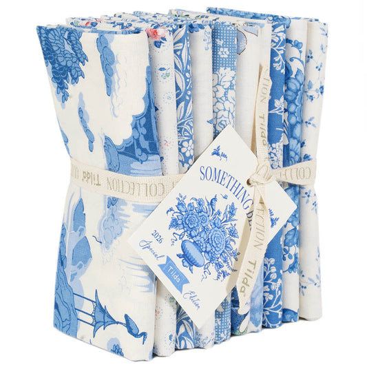 Something Blue - Fat 1/4 Bundle (10 Fabrics)  Lights