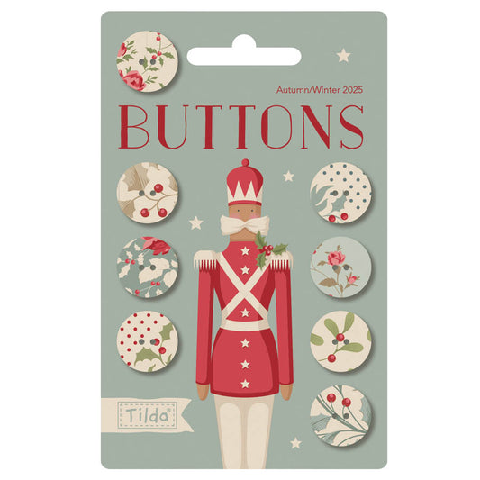 Merry Little Christmas Buttons 16mm