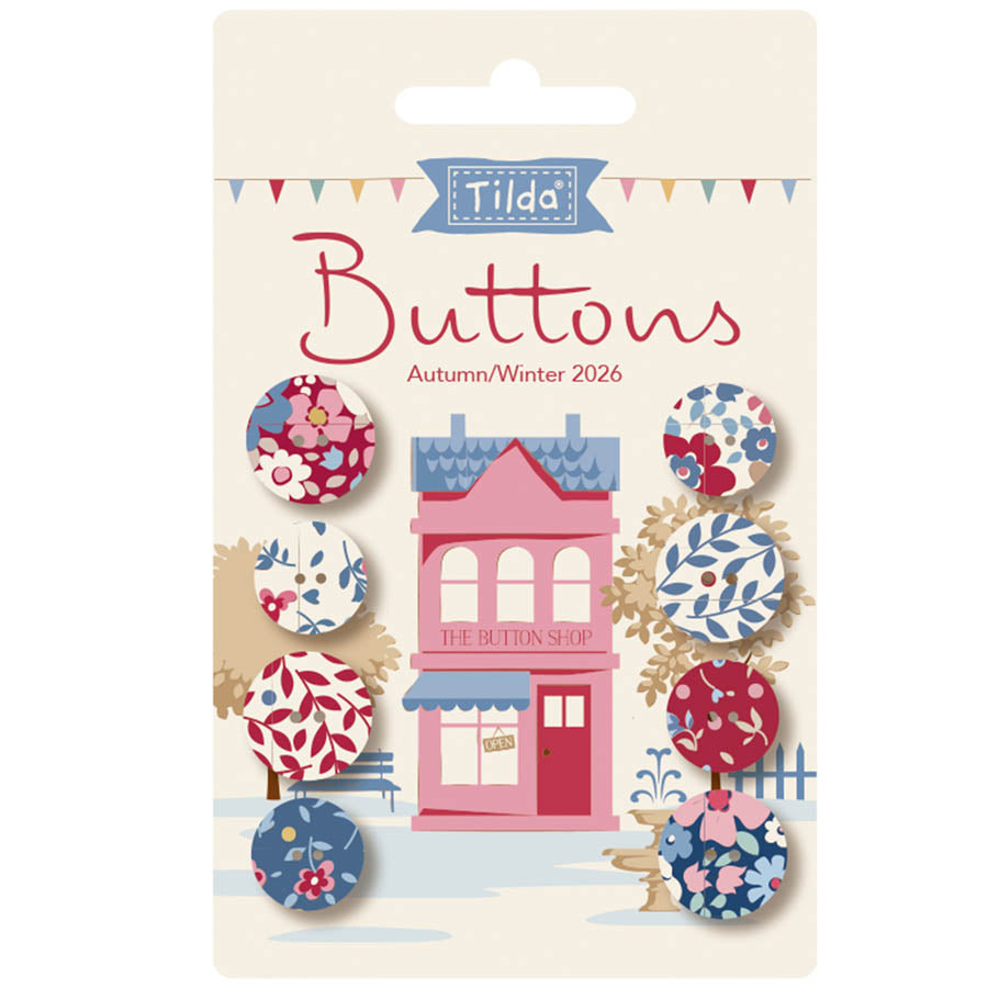 Village Life -  Buttons  Winter  14mm/16mm