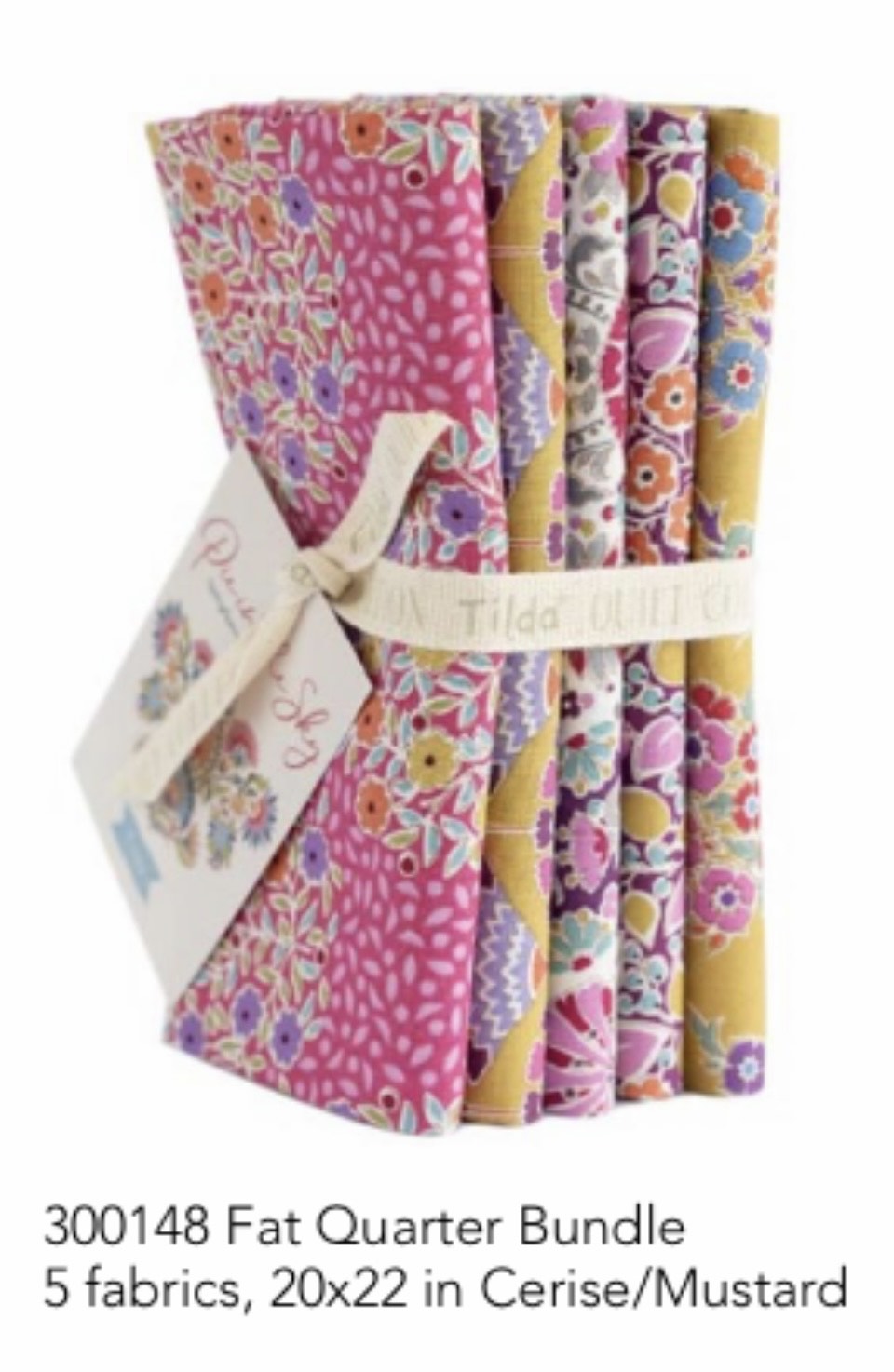 Patchwork Limited Pie in the Sky - Fat 1/4 Bundle - Cerise/Mustard – House Of Patchwork ...