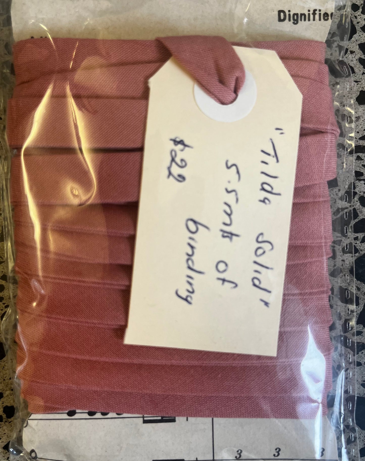 Pre-Made Bias Binding - Tilda Solid Dusky Pink