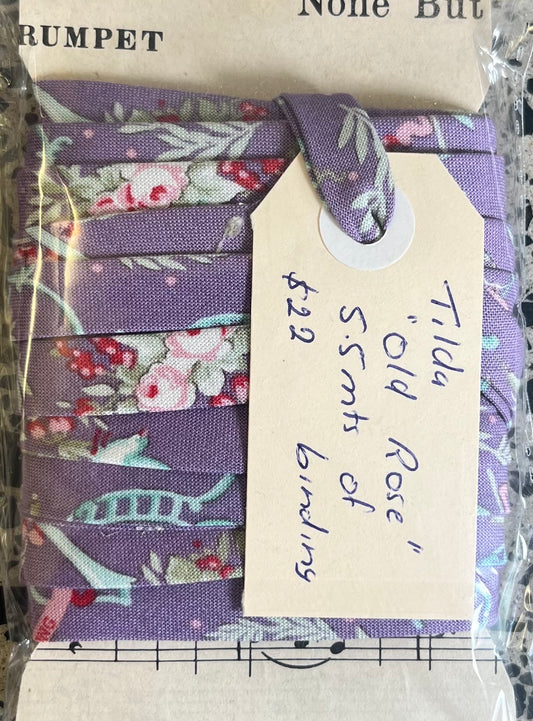 Pre-Made Bias Binding - Tilda Old Rose Mauve